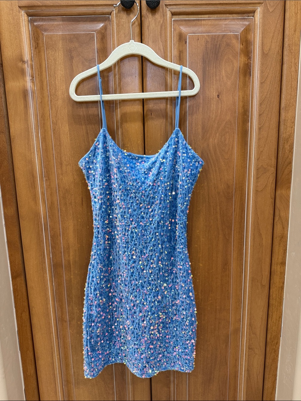 Lucy in the Sky Blue Sequin Mini Dress